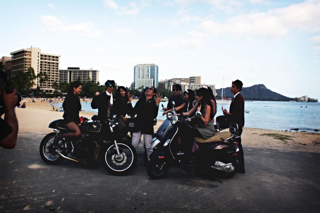 Modern Vespa Honolulu magazine photo shoot yesterday